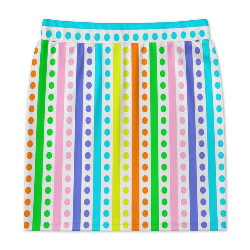Multicolored Striped Women's Mini Skirt