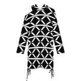 Long sleeved off shoulder skirt Off-Shoulder Hooded Dress