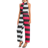 Halter Neck Buckle Belted Jumpsuit