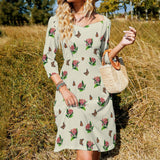 Monarch Milkweed Medley Women's Sweetheart Flare Dress