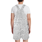 sa word cloud Unisex Shorts Suspender Jumpsuit (Model L78)