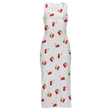 Sleeveless Bodycon Side Slit Long Dress Split cheongsam