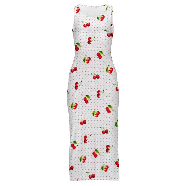 Sleeveless Bodycon Side Slit Long Dress Split cheongsam