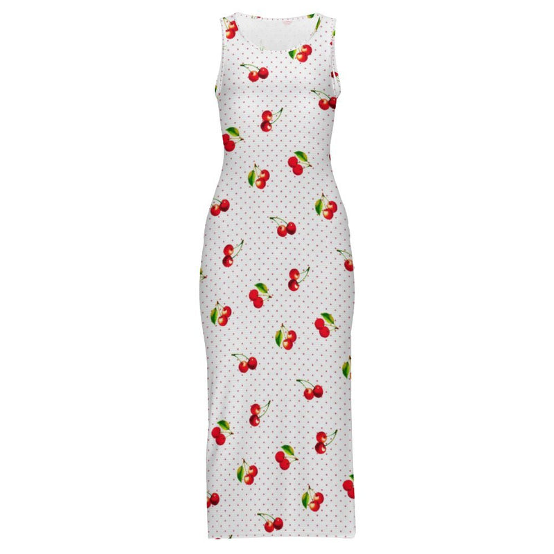 Sleeveless Bodycon Side Slit Long Dress Split cheongsam