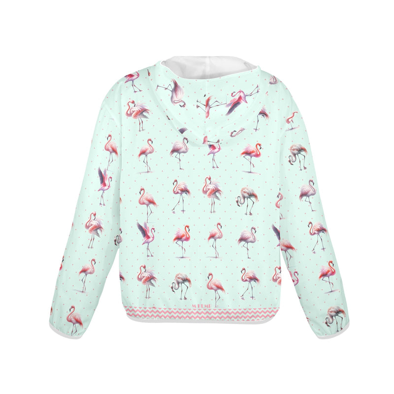 kemp flamingo print 2A Women's Lightweight Sun Protection Hoodie (Model H62)
