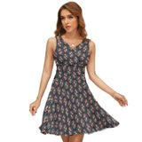 V-Neck Sleeveless Dress (NZ022)  Frocks