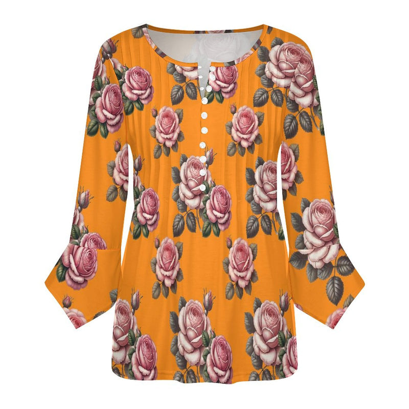 Women&#039;s Ruffled Petal Sleeve Top Women's ruffled petal sleeve top
