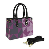 two tone puzzle purple PU Leather Handbag-Small (Model 1747)