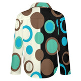 Long Sleeve Blouse (B648) Cropped hem shirt