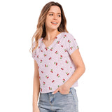 Batwing Sleeve V-Neck Top