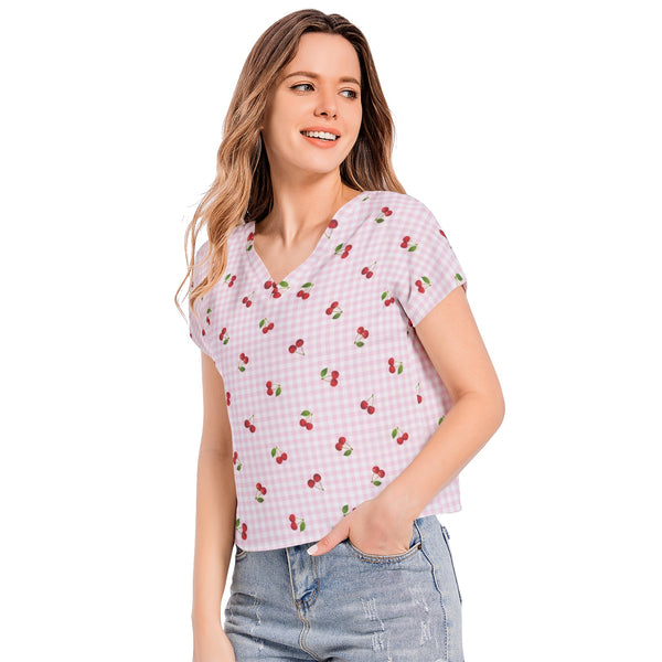 Batwing Sleeve V-Neck Top