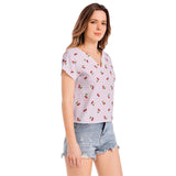 Batwing Sleeve V-Neck Top