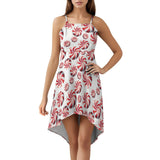 Women&#039;s High-Low Spaghetti Strap Dress Tailcoat skirt