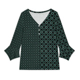 Women's V-Neck Petal Sleeve Blouse Petal sleeve top