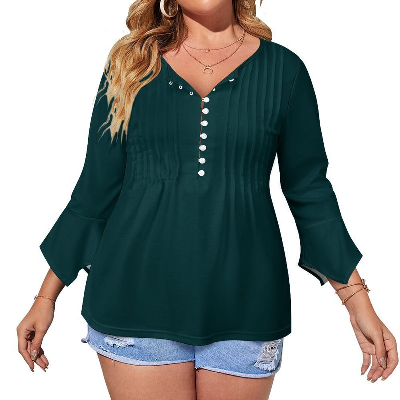 Women&#039;s Ruffled Petal Sleeve Top Women's ruffled petal sleeve top