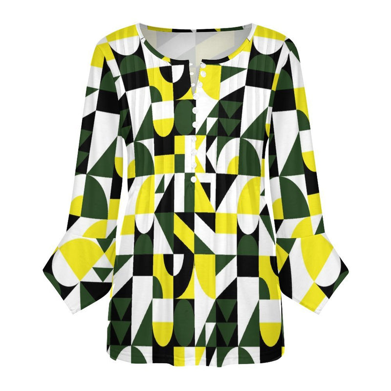 Women&#039;s Ruffled Petal Sleeve Top Women's ruffled petal sleeve top