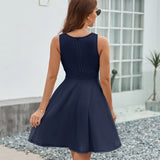 V-Neck Sleeveless Dress (NZ022)  Frocks