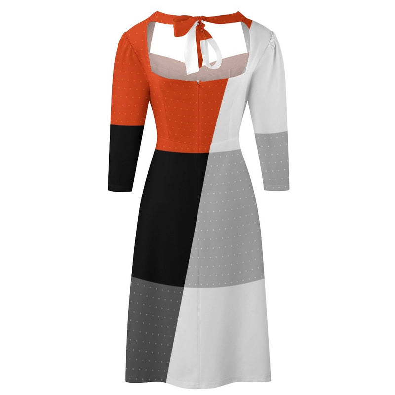 Color Block Women&#039;s Sweetheart Dress Flare dress
