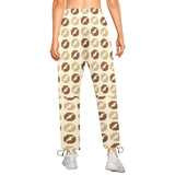 kisses beige and bronze print 2A Women's Quick Dry Cargo Sweatpants (Model L65)