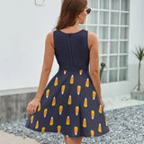 V-Neck Sleeveless Dress (NZ022)  Frocks