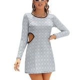 Hollow Slim-Fit Dress Slim dress with hollow waist