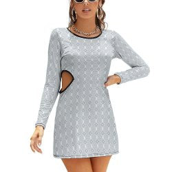 Hollow Slim-Fit Dress Slim dress with hollow waist