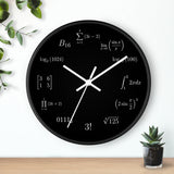 Math Equation Wall Clock — Geeky Mathematical Formula Clock for Students & Teachers