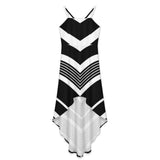 Women&#039;s High-Low Spaghetti Strap Dress Tailcoat skirt