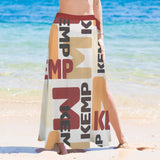 rust solid print 2A Women's Long Knot Side Cover Up