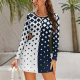 Diamond Drops Slim-Fit Dress Slim dress with hollow waist