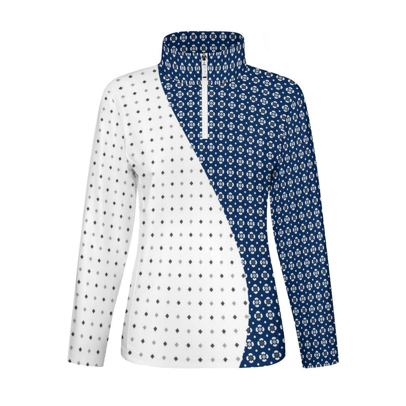 Asymmetric Waves Women&#039;s Long Sleeve Yoga Shirt Long sleeve Yoga shirt