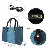 tex flag print 2z PU Leather Handbag-Medium (Model 1747)