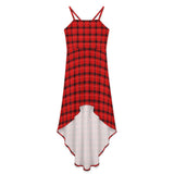 Women&#039;s High-Low Spaghetti Strap Dress Tailcoat skirt