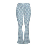 compound leaf print 2A High Waist Crossover Tummy Control Flare Leggings