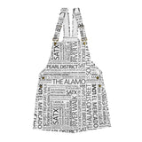 black word cloud on white print Unisex Shorts Suspender Jumpsuit (Model L78) - Objet D'Art