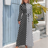 Long Sleeve High Neck Long Dress Long dress