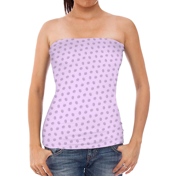 jack o lantern polka dot print Women's Long Tube Top (T84)
