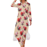 Button-Up Long Sleeve Shirt Dress Long sleeved shirt dress