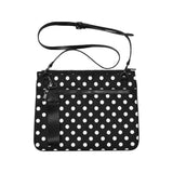 bw polka dot 10 Slim Clutch Bag (Model 1668)