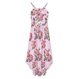 Women&#039;s High-Low Spaghetti Strap Dress Tailcoat skirt