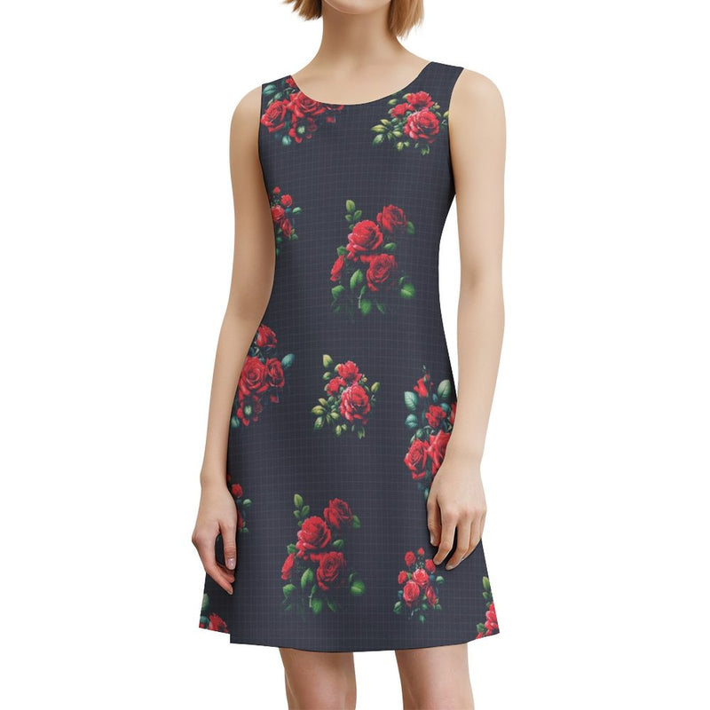 All Over Print Sleeveless Dress Sleeveless dress