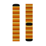Retro Orange and Yellow Striped Socks