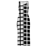 Sleeveless Bodycon Side Slit Long Dress Split cheongsam