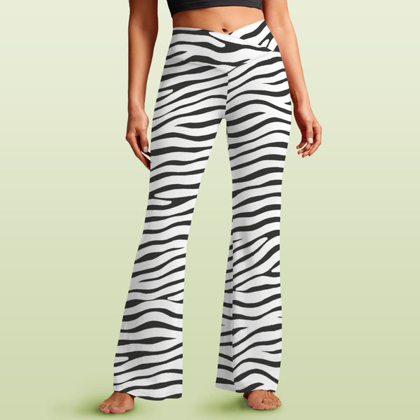leopard skirt 2A High Waist Crossover Tummy Control Flare Leggings