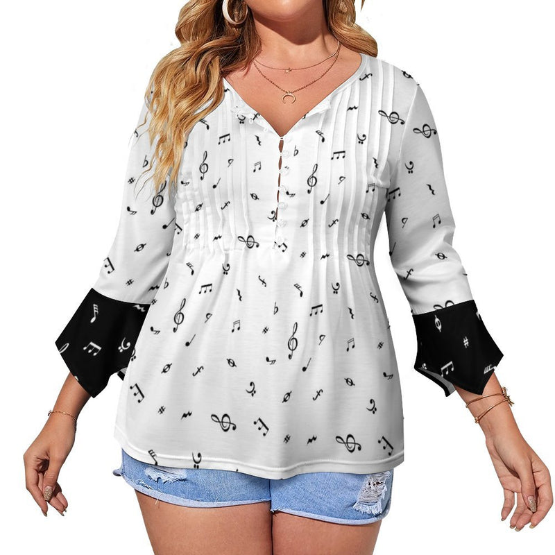 Women&#039;s Ruffled Petal Sleeve Top Women's ruffled petal sleeve top