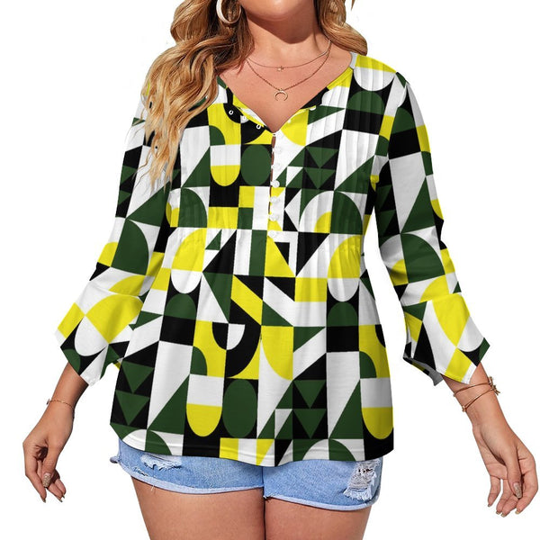 Women&#039;s Ruffled Petal Sleeve Top Women's ruffled petal sleeve top