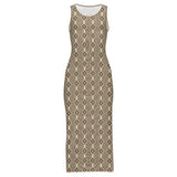 Sleeveless Bodycon Side Slit Long Dress Split cheongsam