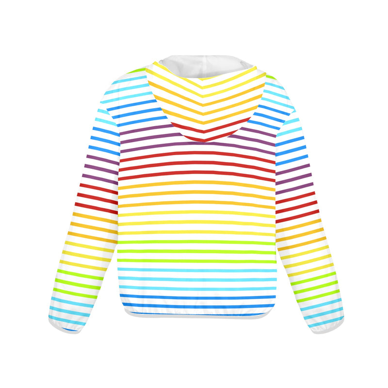 3bg spectrum front Women's Lightweight Sun Protection Hoodie (Model H62)