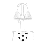 Polka Dot Athletic Top Women's Halter String Bikini Set