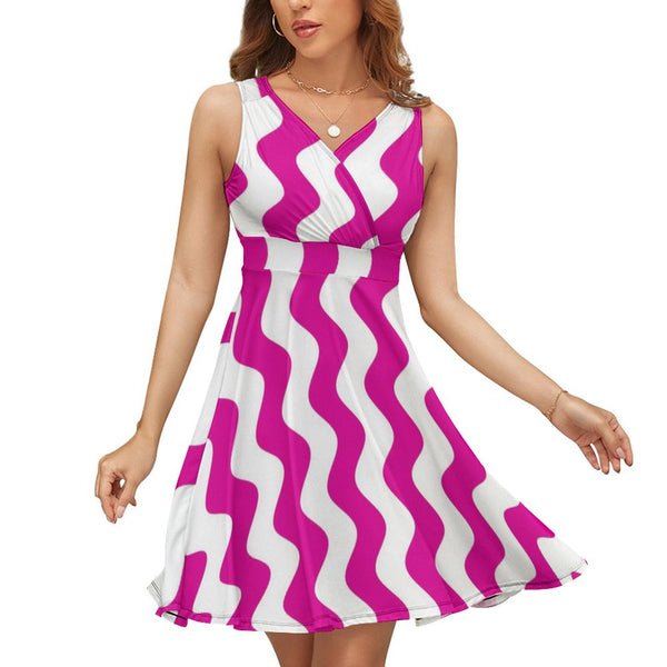 V-Neck Sleeveless Dress (NZ022)  Frocks